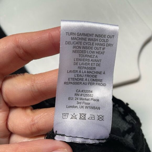 Anthropologie Dolan Black Popover Peasant Blouse size XS‎ - Picture 8 of 9